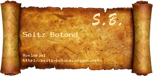Seitz Botond névjegykártya